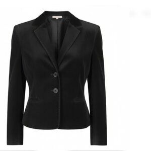 Women’s Black Suede Jacket Sz M Lined FieldGear Classic Blazer Minor Flaw